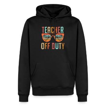 Enseignant en congé Enseignant Vacances scolaires Enseignant - Sweat à capuche Premium bio Homme - noir - Devant - Nico (187cm)