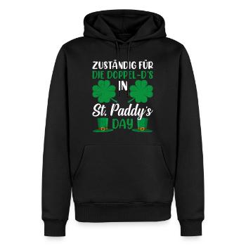 Zuständig für Doppel D's St. Paddys Day - Männer Premium Bio Hoodie - Schwarz - Vorne - Nico (187cm)
