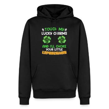 Lustiger St. Patrick’s Day Spruch Lucky Charms - Männer Premium Bio Hoodie - Schwarz - Vorne - Nico (187cm)