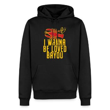 Écrevisse Je veux être aimé Bayou Écrevisse Écrevisse - Sweat à capuche Premium bio Homme - noir - Devant - Nico (187cm)