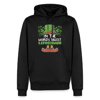 World's largest leprechaun St. Patrick's Day - Men’s Premium Organic Hoodie - black - Front - Nico (187cm)
