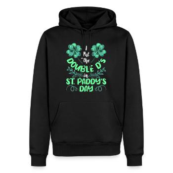 I put the double D's in St. Paddys Day - Männer Premium Bio Hoodie - Schwarz - Vorne - Nico (187cm)