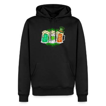 Irlande Bière Fête irlandaise de la Saint-Patrick - Sweat à capuche Premium bio Homme - noir - Devant - Nico (187cm)