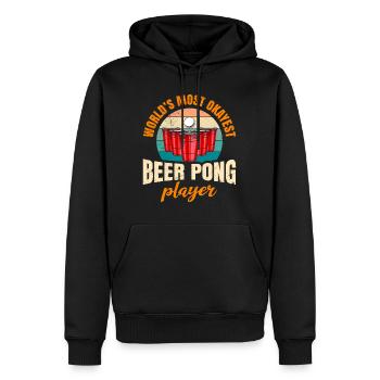 Party Game World’s Best Beer Pong Player Beer Pong - Sweat à capuche Premium bio Homme - noir - Devant - Nico (187cm)