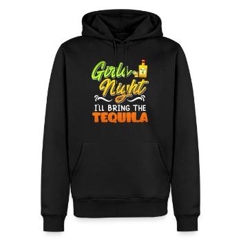 Girls Night Ich bringe den Tequila Spring Break - Männer Premium Bio Hoodie - Schwarz - Vorne - Nico (187cm)