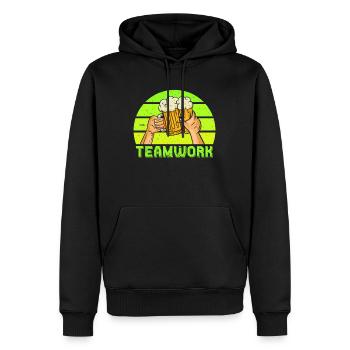 Feiern Saufen Urlaub mit Freunden Bier Party - Männer Premium Bio Hoodie - Schwarz - Vorne - Nico (187cm)