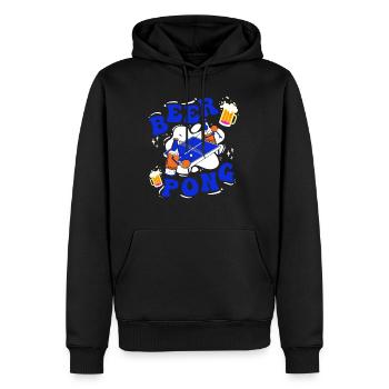 Beer Pong Table Partyspiel Trinkspiel Bier Pong - Männer Premium Bio Hoodie - Schwarz - Vorne - Nico (187cm)