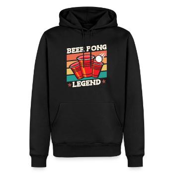 Beer Pong Legend Bierpong Party Bier Pong - Sweat à capuche Premium bio Homme - noir - Devant - Nico (187cm)