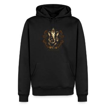 Ganesh Hindu Ganesha Elefant Spirituell - Männer Premium Bio Hoodie - Schwarz - Vorne - Nico (187cm)