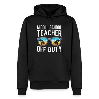 Mittelstufe Klassenlehrer off duty Ferien Lehrer - Männer Premium Bio Hoodie - Schwarz - Vorne - Nico (187cm)
