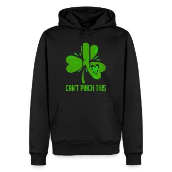 Je ne peux pas pincer ce trèfle Saint-Patrick - Sweat à capuche Premium bio Homme - noir - Devant - Nico (187cm)