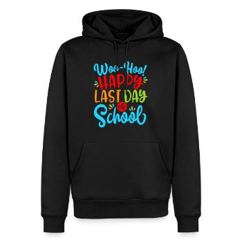 Woo Hoo Joyeux dernier jour de l’école Fun Teacher Stude - Sweat à capuche Premium bio Homme - noir - Devant - Nico (187cm)