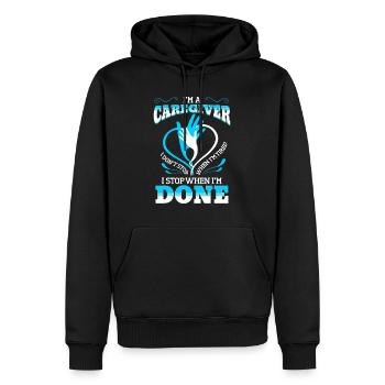 I'm A Caregiver Caregiving Nurse Carer Helpnurse c - Men’s Premium Organic Hoodie - black - Front - Nico (187cm)