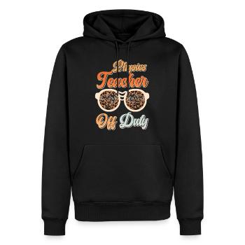 Teacher off duty Physics teacher Physics teacher - Men’s Premium Organic Hoodie - black - Front - Nico (187cm)
