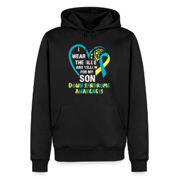 Down Syndrom Mom and Dad autistisches Kind - Männer Premium Bio Hoodie - Schwarz - Vorne - Nico (187cm)