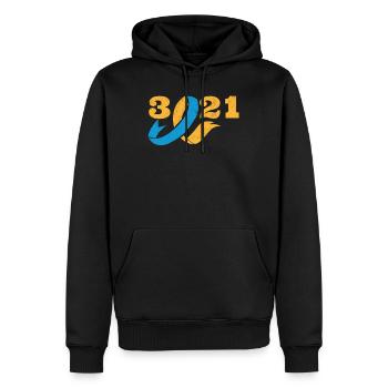 Down Syndrome Awareness Loop extra - Men’s Premium Organic Hoodie - black - Front - Nico (187cm)