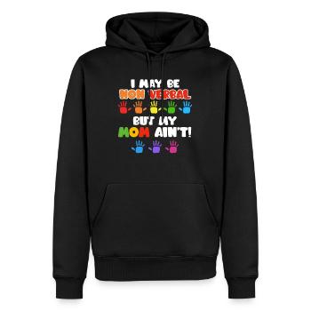 Sensibilisation à l’autisme enfant autiste - Sweat à capuche Premium bio Homme - noir - Devant - Nico (187cm)