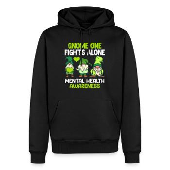 Santé mentale geistige Gesundheit Awareness - Sweat à capuche Premium bio Homme - noir - Devant - Nico (187cm)