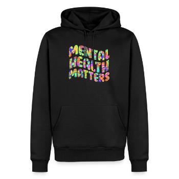 Mental Health geistige Gesundheit Awareness - Männer Premium Bio Hoodie - Schwarz - Vorne - Nico (187cm)