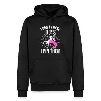 Wrestling Boy Definition Funny Sports - Men’s Premium Organic Hoodie - black - Front - Nico (187cm)