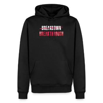 Pause en santé mentale grâce à la sensibilisation mentale - Sweat à capuche Premium bio Homme - noir - Devant - Nico (187cm)