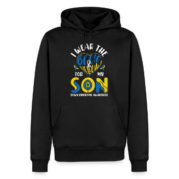 Down Syndrome Awareness Mother and Father - Men’s Premium Organic Hoodie - black - Front - Nico (187cm)