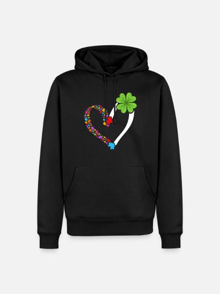Autism Neurodiversity Kindness - Men’s Premium Organic Hoodie - black