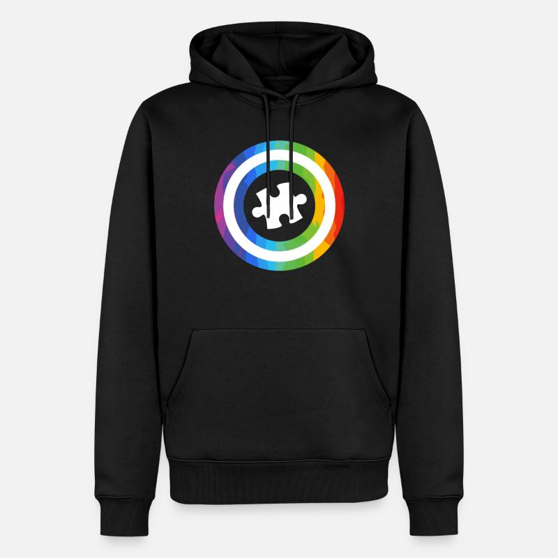 Autisme Diversité Conscience autistique - Sweat à capuche Premium bio Homme - noir