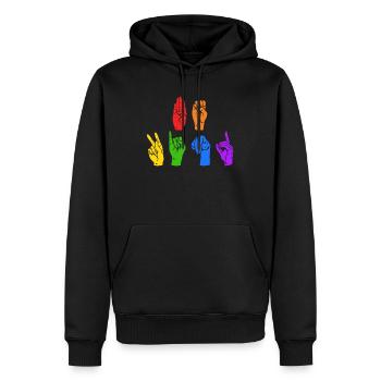 Autismus Neurodiversity Freundlichkeit - Männer Premium Bio Hoodie - Schwarz - Vorne - Nico (187cm)