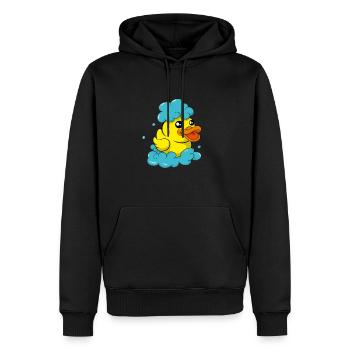 Rubber Duck Cute Bathing Duck Bathing Fun Soap Maker - Men’s Premium Organic Hoodie - black - Front - Nico (187cm)