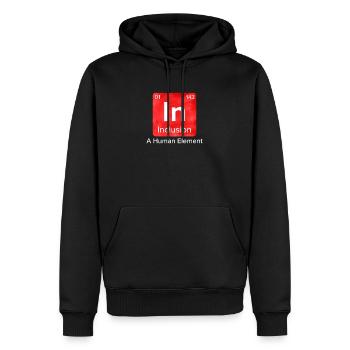 Inclusion Solidarité Compassion pour le handicap - Sweat à capuche Premium bio Homme - noir - Devant - Nico (187cm)
