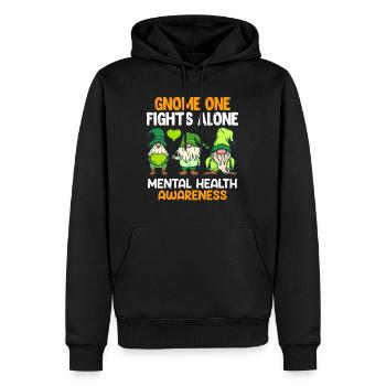 Mental Health geistige Gesundheit Awareness - Männer Premium Bio Hoodie - Schwarz - Vorne - Nico (187cm)