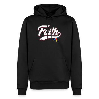 Autisme Foi Conscience Autistique - Sweat à capuche Premium bio Homme - noir - Devant - Nico (187cm)