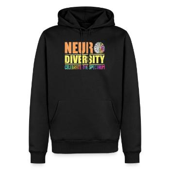 Neurodiversität Autismus Spektrum - Männer Premium Bio Hoodie - Schwarz - Vorne - Nico (187cm)