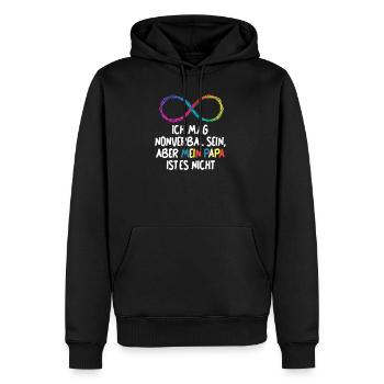 Autisten ADHS ADHD Autismus Jugendliche - Männer Premium Bio Hoodie - Schwarz - Vorne - Nico (187cm)