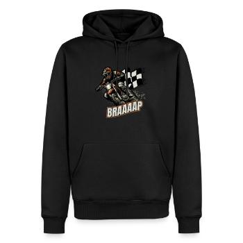 Dirt Bike Racing Motorsport Cross Moto Biker - Sweat à capuche Premium bio Homme - noir - Devant - Nico (187cm)