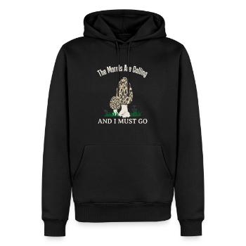Lustiges Pilz Liebhaber Die Morcheln Rufen Pilze - Männer Premium Bio Hoodie - Schwarz - Vorne - Nico (187cm)