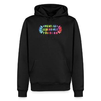 Mentale Gesundheit fördern Selbstachtung Mental - Männer Premium Bio Hoodie - Schwarz - Vorne - Nico (187cm)