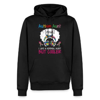 Autismus Bewusstsein Tante eines autistischen - Männer Premium Bio Hoodie - Schwarz - Vorne - Nico (187cm)