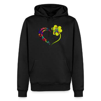 Autismus Bewusstsein Autisten Vielfalt - Männer Premium Bio Hoodie - Schwarz - Vorne - Nico (187cm)