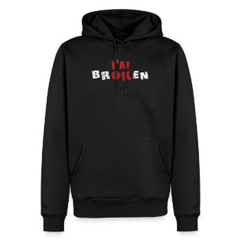 Santé mentale Conscience brisée Mental - Sweat à capuche Premium bio Homme - noir - Devant - Nico (187cm)
