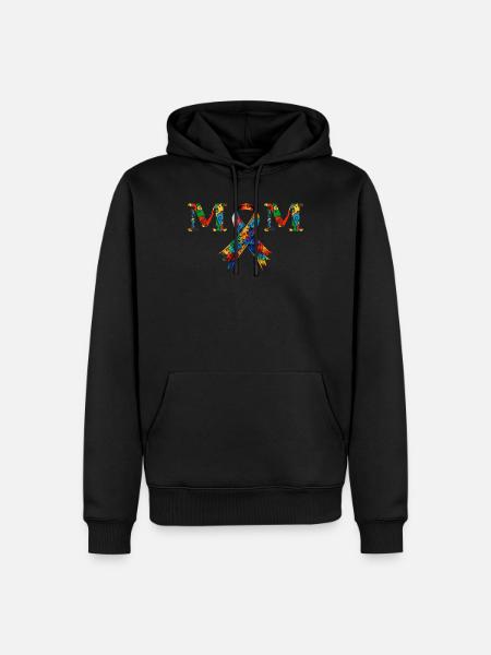 Autisme Mère Autisme Loop Autiste - Sweat à capuche Premium bio Homme - noir