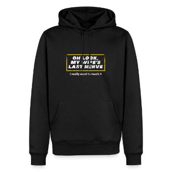 Oh schau die letzte Nerven meiner Frau glückliche Ehe - Männer Premium Bio Hoodie - Schwarz - Vorne - Nico (187cm)