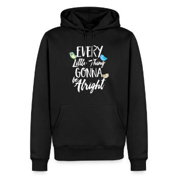 Jede wird in Ordnung sein 3 Lil Vögel - Männer Premium Bio Hoodie - Schwarz - Vorne - Nico (187cm)