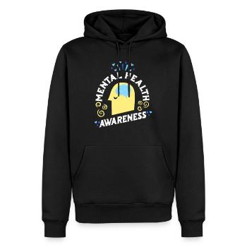 Mentale Gesundheit Selbstachtung Awareness Mental - Männer Premium Bio Hoodie - Schwarz - Vorne - Nico (187cm)