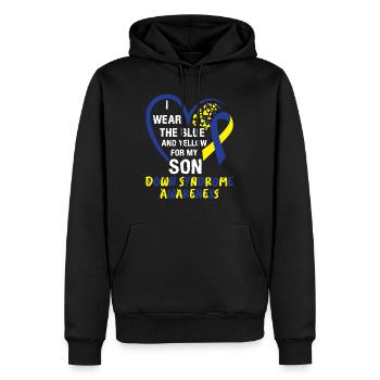 Down Syndrom Mom and Dad autistisches Kind - Männer Premium Bio Hoodie - Schwarz - Vorne - Nico (187cm)