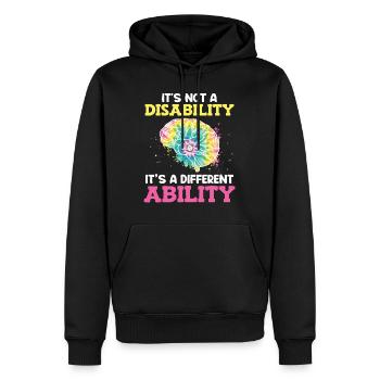 Autistic Awareness Its not a disability - Men’s Premium Organic Hoodie - black - Front - Nico (187cm)