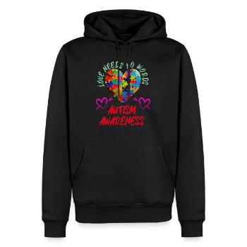Autisten Gleichberechtigung Autist Vielfalt und - Männer Premium Bio Hoodie - Schwarz - Vorne - Nico (187cm)