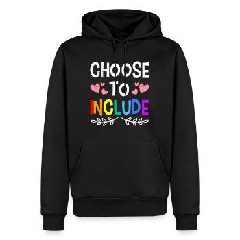Choose to Include Awareness and Solidarity for - Men’s Premium Organic Hoodie - black - Front - Nico (187cm)