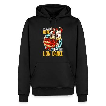 Chinese New Year 2023 Lion Dance Boy Girl Kids Red - Men’s Premium Organic Hoodie - black - Front - Nico (187cm)